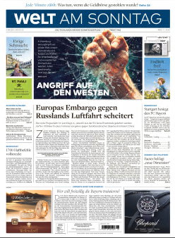 WELT am Sonntag - 05. Mai 2024